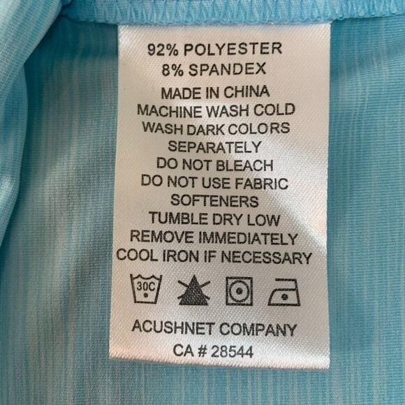 FootJoy Light Blue & White Heather 4 Button with Collar Ladies SS Golf P… - Picture 7 of 7